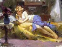 Pino Daeni - Impression oil painting.